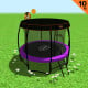 Kahuna Trampoline 10 ft with Basketball Set and Roof - Purple Image 2 thumbnail