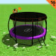 Kahuna 16 ft Trampoline with Basketball Set and Roof - Purple thumbnail
