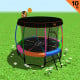 Kahuna Trampoline 10 ft with Basketball Set and Roof - Rainbow Image 2 thumbnail