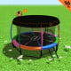 Kahuna 16 ft Trampoline with Basketball Set and Roof - Rainbow Image 2 thumbnail