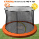 Kahuna 6ft Trampoline Pad and Net - Orange Image 7 thumbnail