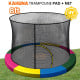 Kahuna 8ft Trampoline Pad and Net - Rainbow Image 7 thumbnail
