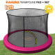 Kahuna 12ft Trampoline Pad and Net - Pink Image 7 thumbnail