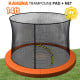 Kahuna 14ft Trampoline Pad and Net - Orange Image 7 thumbnail