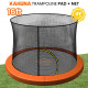 Kahuna 16ft Trampoline Pad and Net - Orange Image 7 thumbnail