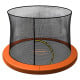 Kahuna 8ft Trampoline Pad and Net - Orange thumbnail
