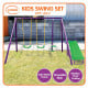 Kahuna Kids 4-Seater Swing Set with Slide Purple Green Image 2 thumbnail