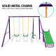 Kahuna Kids 4-Seater Swing Set with Slide Purple Green Image 8 thumbnail