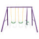Kahuna Kids 4-Seater Swing Set Purple Green thumbnail