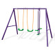 Kahuna Kids 4-Seater Swing Set Purple Green Image 2 thumbnail