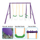 Kahuna Kids 4-Seater Swing Set Purple Green Image 5 thumbnail