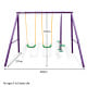Kahuna Kids 4-Seater Swing Set Purple Green Image 8 thumbnail
