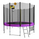 Kahuna Blizzard 8 ft Trampoline Green with Basketball Set Purple Image 2 thumbnail