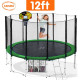 Kahuna Blizzard 12 ft Trampoline Green with Basketball Set Image 2 thumbnail