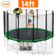 Kahuna Blizzard 14 ft Trampoline with Basketball Set - Green Image 2 thumbnail