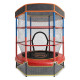 Kahuna 4.5ft Kids Trampoline with Roof Shade Cover & Safety Net Enclosure - Outdoor Indoor Toddler Play Red Blue Image 4 thumbnail