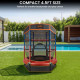 Kahuna 4.5ft Kids Trampoline with Roof Shade Cover & Safety Net Enclosure - Outdoor Indoor Toddler Play Red Blue Image 8 thumbnail