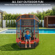 Kahuna 4.5ft Kids Trampoline with Roof Shade Cover & Safety Net Enclosure - Outdoor Indoor Toddler Play Red Blue Image 13 thumbnail