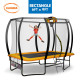 Kahuna 6 ft x 9 ft Rectangular Outdoor Trampoline with Basketball Set - Orange thumbnail
