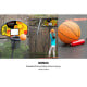Trampoline 16 ft Kahuna with Basketball set and Roof - Pink Image 7 thumbnail