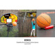 Kahuna 16 ft Trampoline with Basketball Set and Roof - Rainbow Image 9 thumbnail