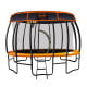 Kahuna Trampoline 12 ft with Basketball Set and Roof - Orange thumbnail