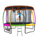 Kahuna Trampoline 12 ft with Basketball Set and Roof - Rainbow thumbnail