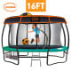 Kahuna Trampoline 16 ft with Basketball Set and Roof - Green Image 3 thumbnail
