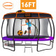 Kahuna 16 ft Trampoline with Basketball Set and Roof - Purple Image 14 thumbnail