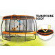 Kahuna 14 ft Trampoline Free Safety Net Spring Pad Mat Roof With Basketball Orange/Blue Image 9 thumbnail