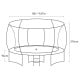 Kahuna Trampoline 16 ft with Basketball Set and Roof - Orange Image 7 thumbnail
