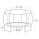 Kahuna Pro 10 ft Trampoline with Emoji Mat Reversible Pad Basketball Set Image 7 thumbnail
