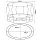 Kahuna 10 ft x 15 ft Oval Trampoline with Reversible Pad and Basketball Set Image 3 thumbnail