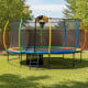 Kahuna 10 ft x 15 ft Oval Trampoline with Reversible Pad and Basketball Set Image 15 thumbnail