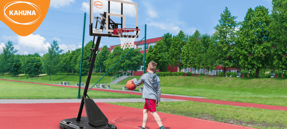 Buy a height-adjustable basketball hoop from Kahuna 