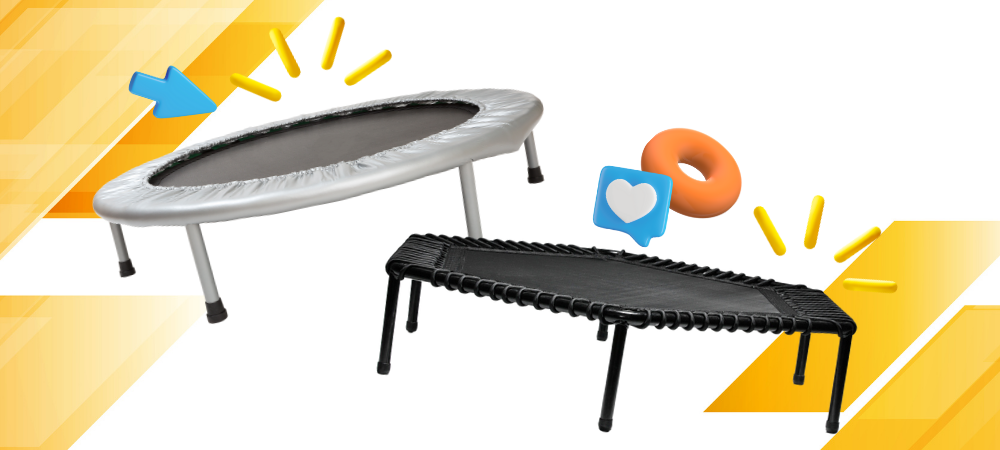 Two generic rebound tumblers or trampolines with no enclosures