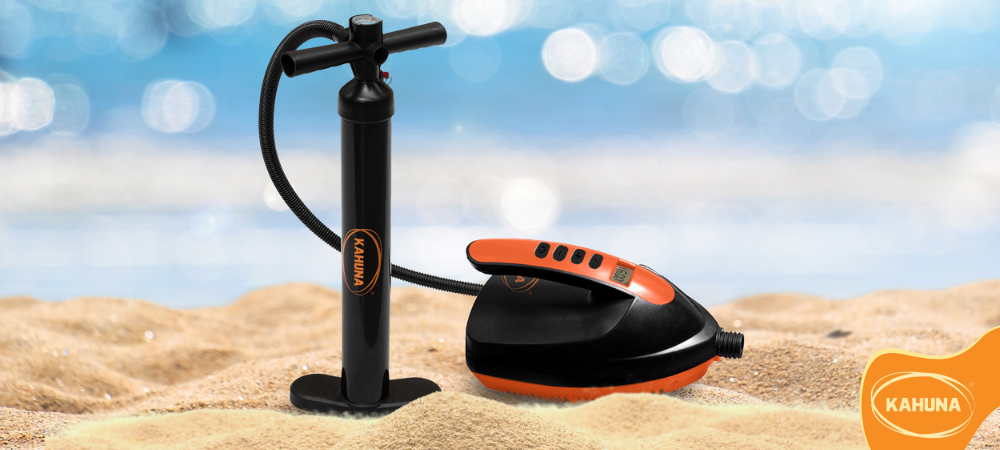 Manual and electric Kahuna iSUP pump
