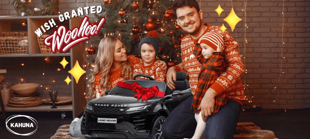 Wide variety of styles and colours for ride on cars as a Christmas gift