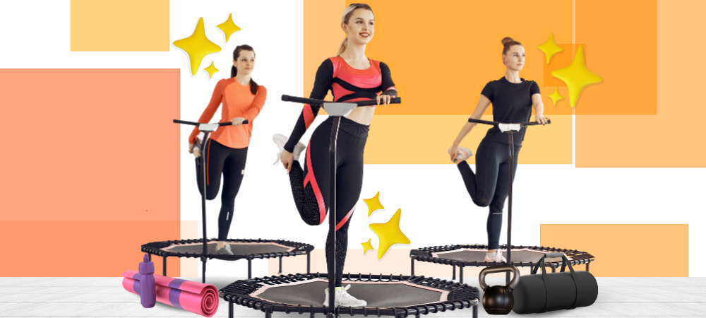 Working out on a trampoline clearance