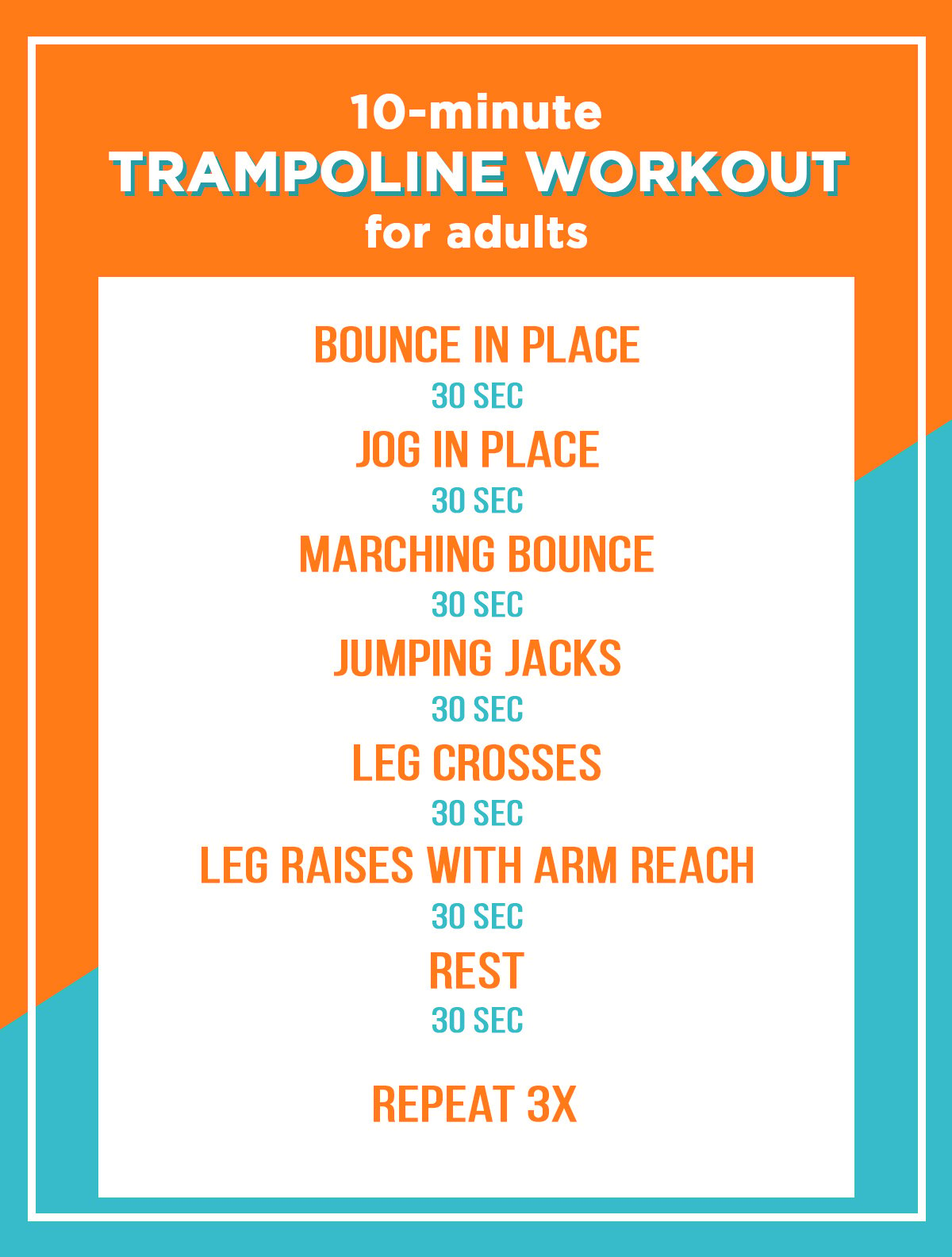 10-minute trampoline workout graphic