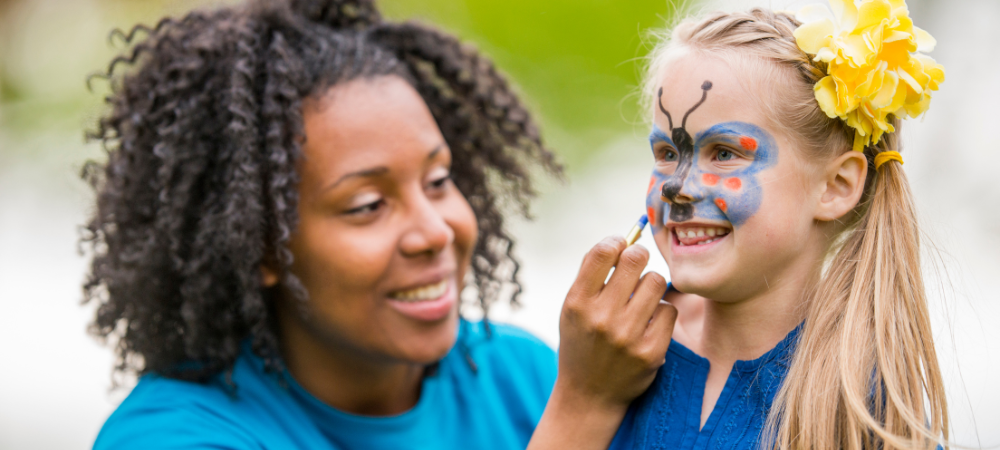 Face painting is a great birthday party entertainment idea