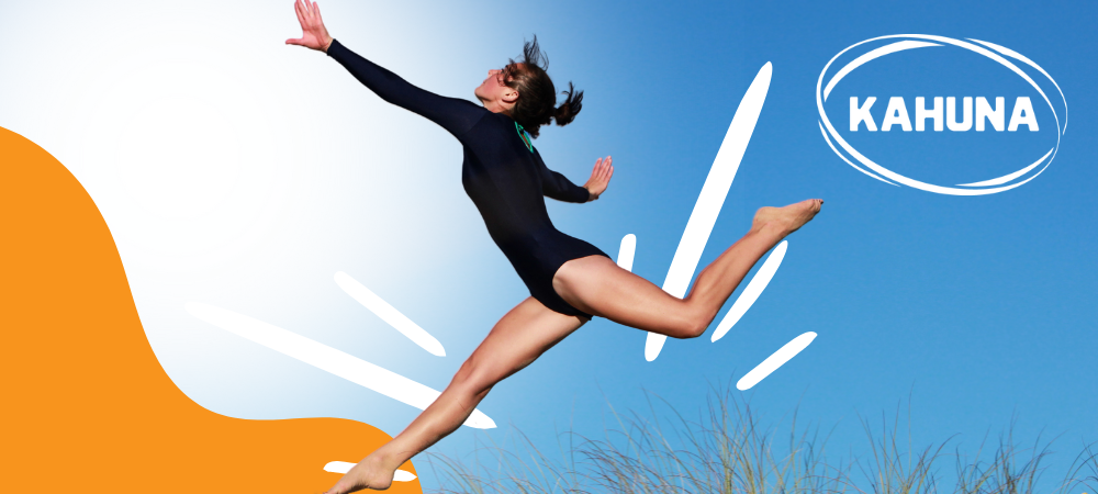 Stock image of a trampoline gymnast