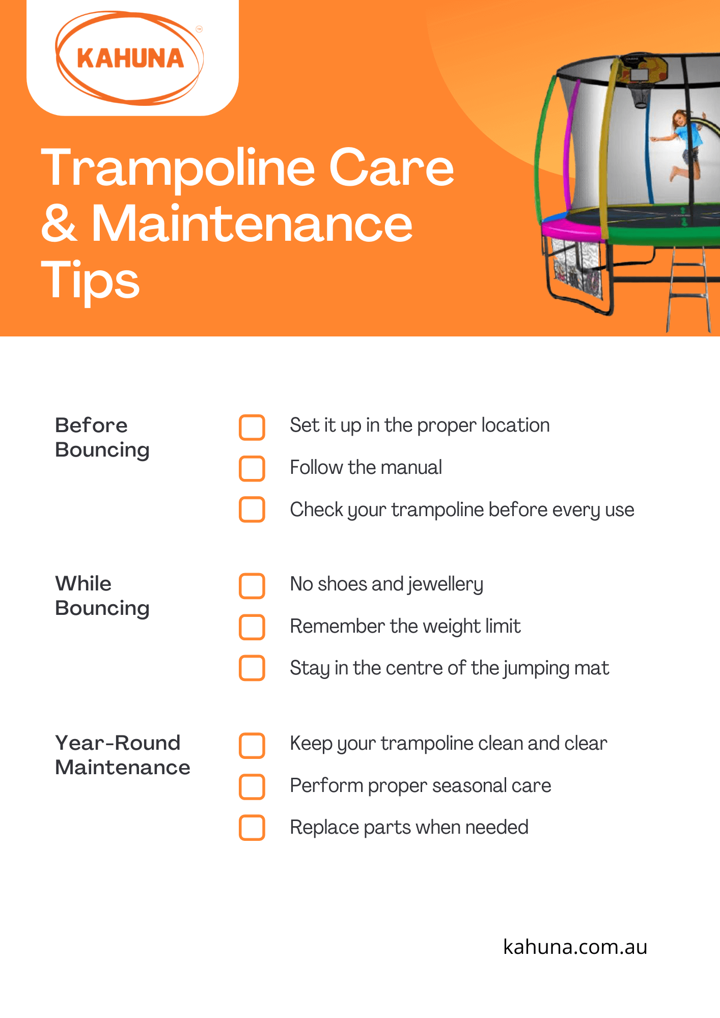 9 trampoline care and maintenance tips