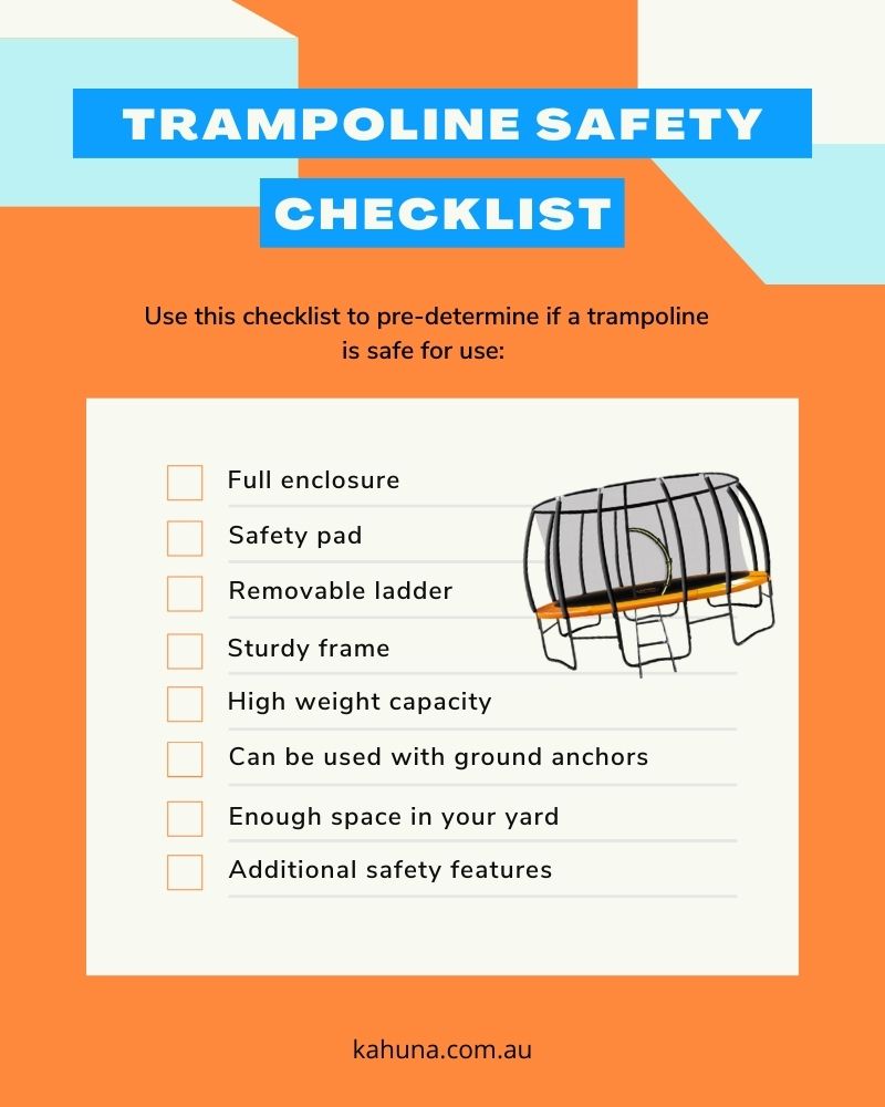 Trampoline safety checklist for new buyers