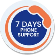 7 Days a week phone support
